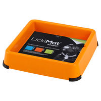 Produktbild von LickiMat Keeper Leckmattenhalter Spritzschutz für Hunde in Orange aus Kunststoff