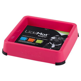 LickiMat Keeper Spritzschutz Halter für Schleckmatten Rosa Kunststoff 25,3x25,3cm – Bild 1 von 4