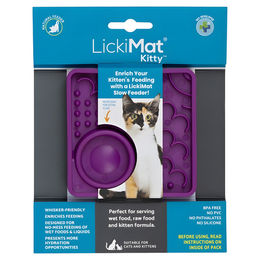 LickiMat Kitty Schleckmatte für Katzen und Kitten Lila 10x10 cm aus TPR – Bild 1 von 3