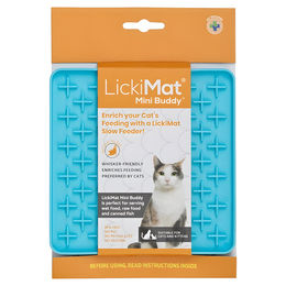 LickiMat Mini Buddy Schleckmatte für Katzen aus TPR in Türkis 15x15 cm – Bild 1 von 2