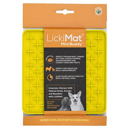 LickiMat Mini Buddy Schleckmatte Gelb 15 x 15 cm aus TPR – Bild 1 von 1