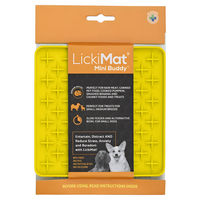 Produktbild von LickiMat Mini Buddy Schleckmatte Gelb 15 x 15 cm aus TPR