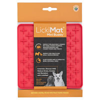 Produktbild von LickiMat Mini Buddy Schleckmatte Rosa 15 x 15 cm aus TPR