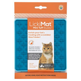 LickiMat Mini Buddy Tuff Cat Leckmatte für Katzen aus Gummi türkis 15x15cm – Bild 1 von 6