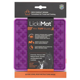 LickiMat Mini Buddy Tuff Schleckmatte für Hunde und Katzen lila 15 x 15 cm BPA-frei – Bild 1 von 1
