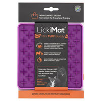 Produktbild von LickiMat Mini Buddy Tuff Schleckmatte für Hunde und Katzen lila 15 x 15 cm BPA-frei