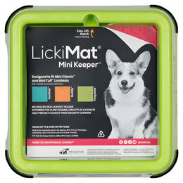 LickiMat Mini Keeper Schleckmatte für Hunde und Katzen in Grün zur Beruhigung 15x15cm – Bild 1 von 7