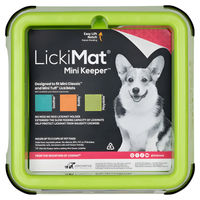 Produktbild von LickiMat Mini Keeper Schleckmatte für Hunde und Katzen in Grün zur Beruhigung 15x15cm