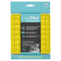 Produktbild von LickiMat Mini Playdate Schleckmatte für Tiere Gelb 15 x 15 cm aus TPR