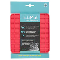 Produktbild von LickiMat Mini Playdate Schleckmatte für Tiere Rosa 15 x 15 cm aus TPR