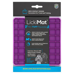 LickiMat Mini Playdate Tuff Schleckmatte für Hunde und Katzen aus TPR lila 15 x 15 cm – Bild 1 von 1