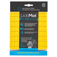 Produktbild von LickiMat Mini Playdate Tuff Schleckmatte für Hunde und Katzen Gelb 15 x 15 cm aus TPR