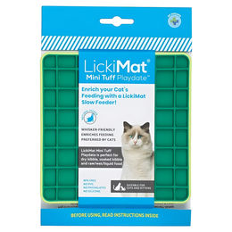 LickiMat Mini Playdate Tuff Schleckmatte für Katzen Grün 15x15cm – Bild 1 von 9