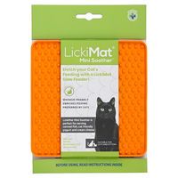Produktbild von LickiMat Mini Soother Cat Schleckmatte für Katzen Orange XS aus TPR