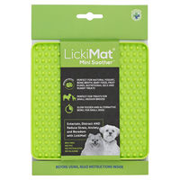 Produktbild von LickiMat Mini Soother Schleckmatte für Hunde und Katzen aus TPR in Grün 15 x 15 cm