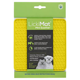 LickiMat Mini Soother Schleckmatte für Tiere Gelb 15 x 15 cm aus TPR – Bild 1 von 1