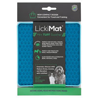 Produktbild von LickiMat Mini Soother Tuff Schleckmatte aus TPR in Türkis 15 x 15 cm