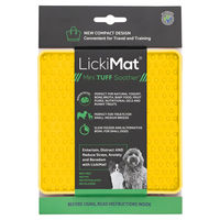 Produktbild von LickiMat Mini Soother Tuff Schleckmatte für Hunde und Katzen Gelb 15 x 15 cm aus TPR