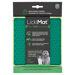 LickiMat Mini Soother Tuff Schleckmatte für Tiere Grün 15 x 15 cm – Bild 1 von 1