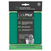 Produktbild von LickiMat Mini Soother Tuff Schleckmatte für Tiere Grün 15 x 15 cm