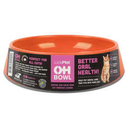 LickiMat OH Bowl Cat Futternapf für Katzen aus TPR in Orange 15 cm – Bild 1 von 4