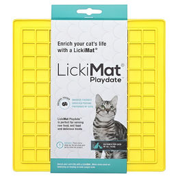 Produktbild von LickiMat Playdate Cat Schleckmatte für Katzen Gelb aus TPR