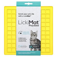 Produktbild von LickiMat Playdate Cat Schleckmatte für Katzen Gelb aus TPR
