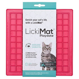 LickiMat Playdate Schleckmatte für Katzen pink 20x20 cm aus TPR – Bild 1 von 2