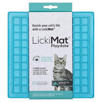 Produktbild von LickiMat Playdate Schleckmatte für Katzen Türkis aus TPR 20x20 cm