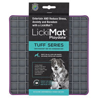 Produktbild von LickiMat Playdate Tuff Schleckmatte aus TPR in Lila - 20 cm
