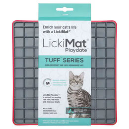 LickiMat Playdate Tuff Schleckmatte für Katzen aus Silikon Rot 20x20cm – Bild 1 von 3
