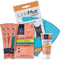 Produktbild von LickiMat Schleckmatte aus Silikon und Leckerli Bundle für Senioren in Bunt