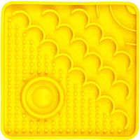 Produktbild von LickiMat Schleckmatte für Katzen von Catster gelb 23 x 15 x 1,7 cm