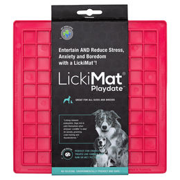 LickiMat Schleckmatte Playdate Rosa aus TPR für Hunde und Katzen – Bild 1 von 3