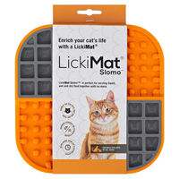 Produktbild von LickiMat Slomo Cat Schleckmatte für Katzen in Orange 20x20cm aus TPR