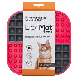 LickiMat Slomo Cat Schleckmatte für Katzen in Rot aus TPR – Bild 1 von 6