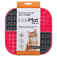 Produktbild von LickiMat Slomo Cat Schleckmatte für Katzen Rosa 20x20 cm aus TPR - 1 Stk.
