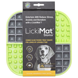 LickiMat Slomo Schleckmatte aus TPR für Hunde 20x20 cm Grün - 1 Stk. – Bild 1 von 13