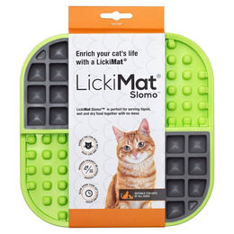 LickiMat Slomo Schleckmatte für Katzen Grün 20x20cm aus TPR – Bild 1 von 13