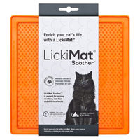 Produktbild von LickiMat Soother Cat Schleckmatte für Katzen Orange 20x20 cm aus TPR
