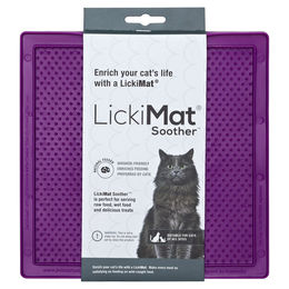 LickiMat Soother Katzen Schleckmatte Lila zur Beruhigung und Zahnpflege 20x20 cm – Bild 1 von 7