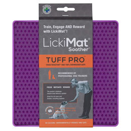 LickiMat Soother PRO Tuff Schleckmatte für Hunde aus TPR in Lila zur Beruhigung und Zahnpflege - 1 Stk. – Bild 1 von 13