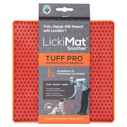 LickiMat Soother PRO Tuff Schleckmatte für Hunde in Orange aus TPR zur Beruhigung und Zahnpflege - 1 Stk. – Bild 1 von 13