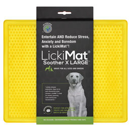 LickiMat Soother Schleckmatte für Hunde Gelb Large 30,5x25,5cm aus TPR – Bild 1 von 2