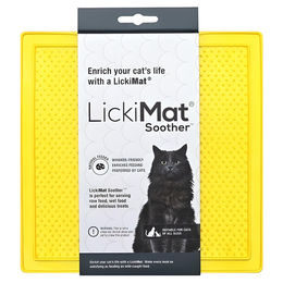 LickiMat Soother Schleckmatte für Katzen Gelb 20x20cm aus TPR – Bild 1 von 2