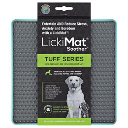 LickiMat Tuff Soother Schleckmatte aus Gummi für Hunde und Katzen in Türkis - 1 Stk. – Bild 1 von 10