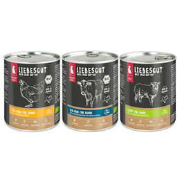 Liebesgut Bio Hundefutter Adult Getreidefrei Sensitive 18 x 800 g Dosen – Bild 1 von 3