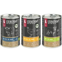 Produktbild von Liebesgut Bio Hundefutter Adult Rind Huhn Schaf Dose 18 x 400 g