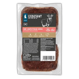 Liebesgut Bio Hundefutter Barf Hirsch mit Gemüse und Waldbeeren getreidefrei 14 x 500g – Bild 1 von 2