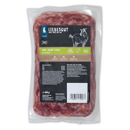 Liebesgut Bio Hundefutter Barf Ziege mit Gemüse hypoallergen und getreidefrei 14 x 400g – Bild 1 von 2